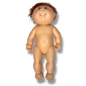Vintage‎ Cabbage Patch Kids Splash n Tan Boy Doll 14" Red Hair Green Eyes Nude